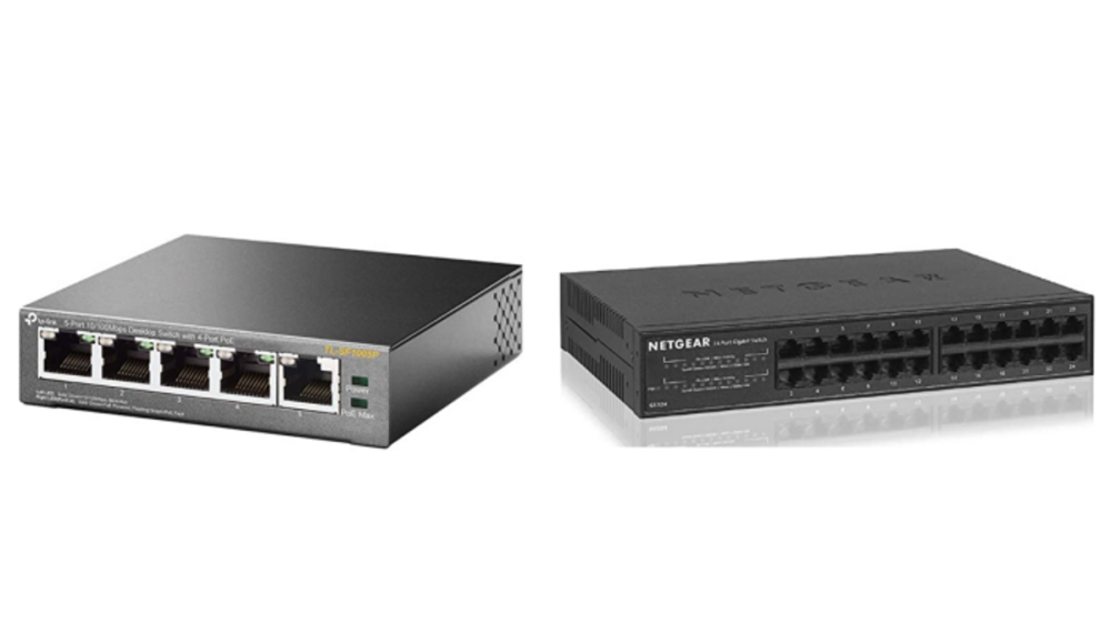 two different network switches side by side