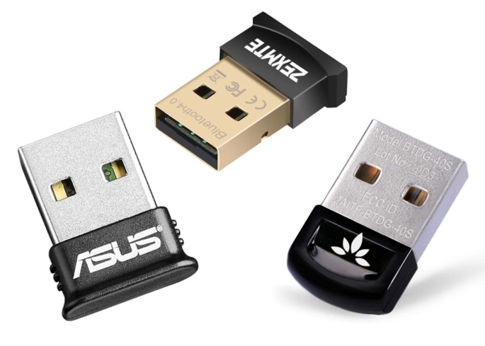 three different Bluetooth adapters