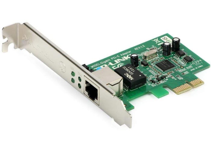 green TP-Link PCI Express network card