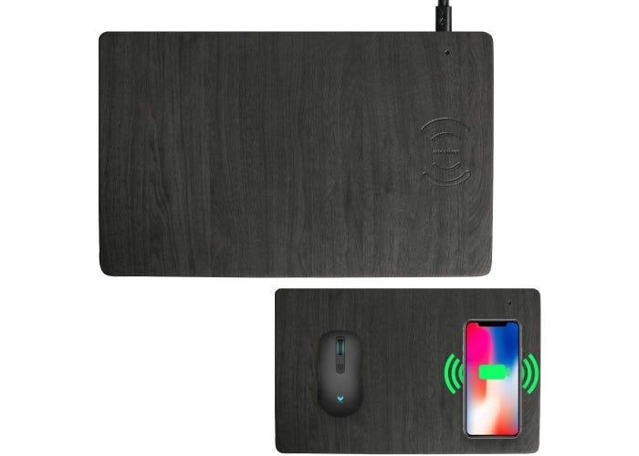 textured black charging pad