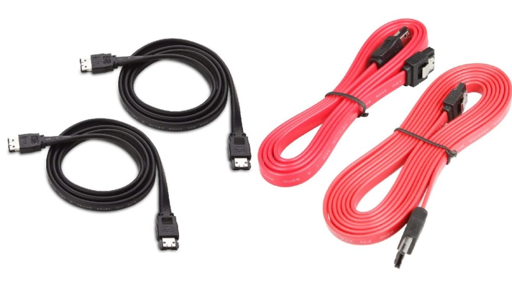 two pairs of different eSATA cables