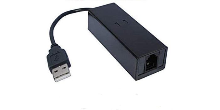 black single-port USB modem