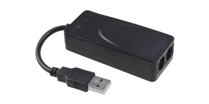 black double-port USB modem