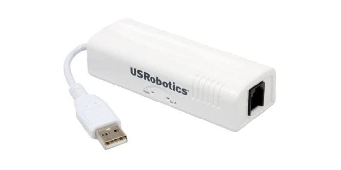 white single-port USB modem