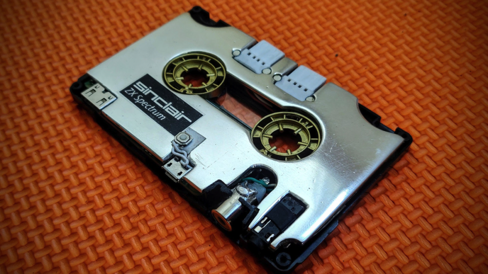 The Raspberry Pi ZX Spectrum emulator inside a tape.