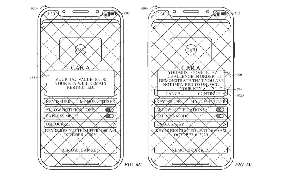 Apple patent Car Key bac challenge fig 6u 6v.jpg