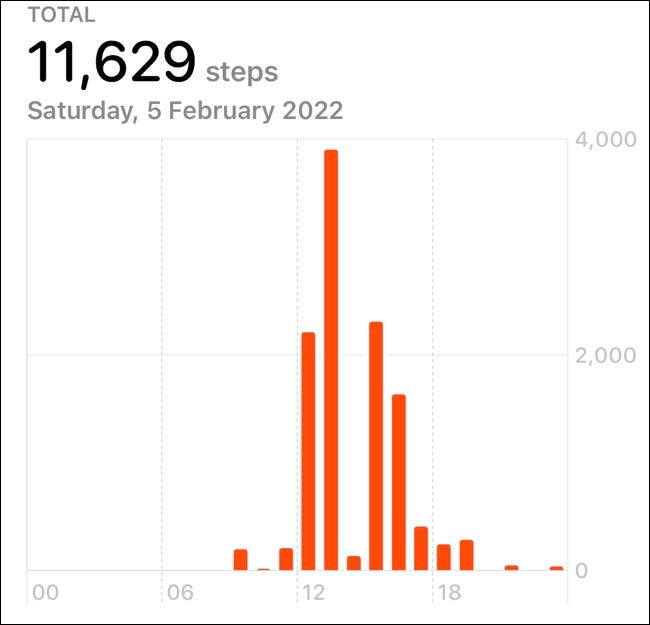 Apple Health step counter