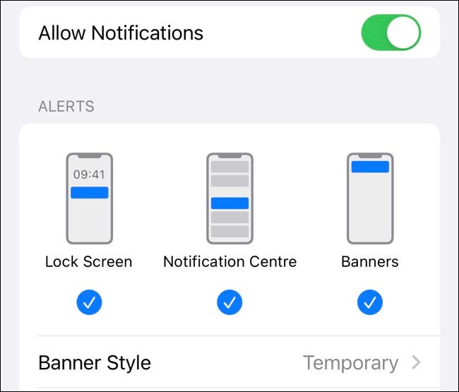 Enable iPhone notifications