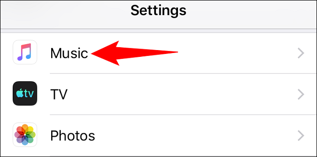 Select "Music" in Settings.