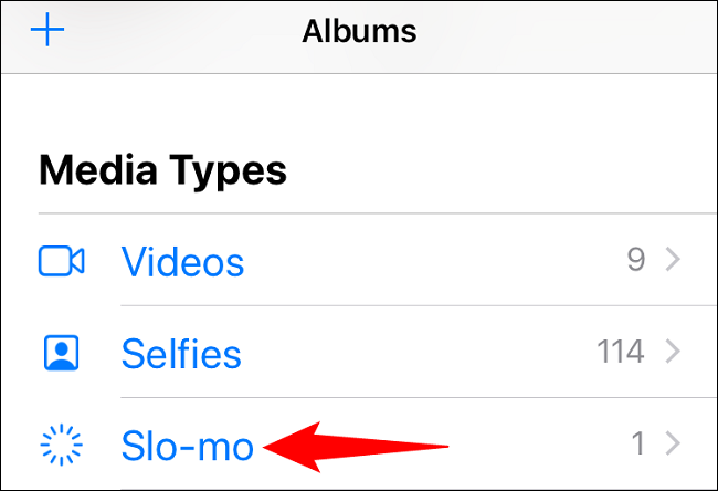 Select the "Slo-Mo" option.