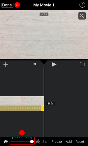 Speed up the video and tap "Done."