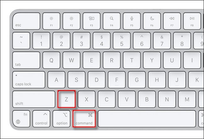 To Undo on a Mac, press Command+Z on your keyboard.