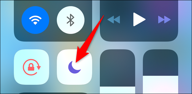 Select "Do Not Disturb" in Control Center.