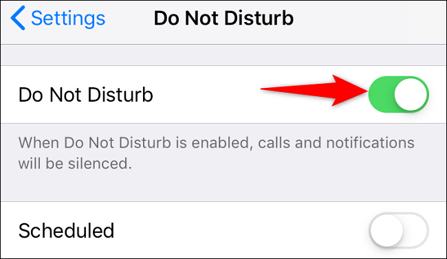 Disable the "Do Not Disturb" option.