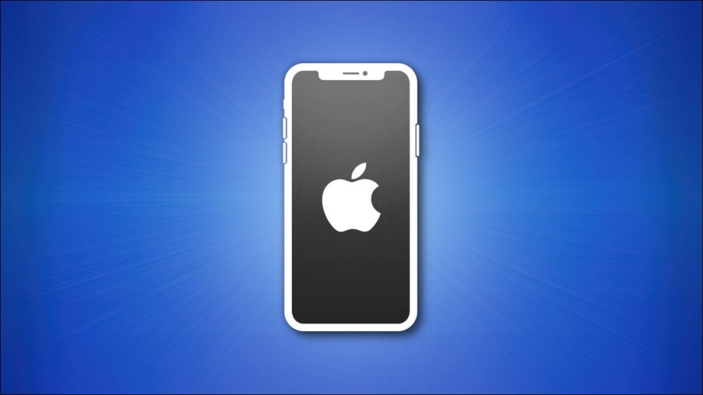 iPhone outline with grey screen on a blue background hero