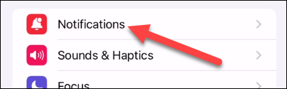 Tap the "Notifications" option.