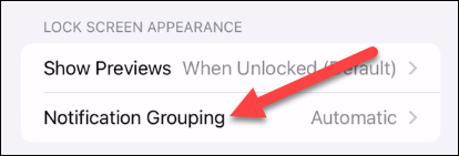 Tap "Notification Grouping."