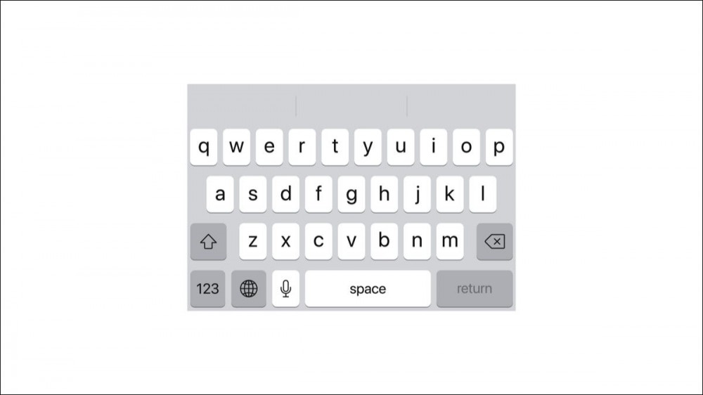 iPhone keyboard.