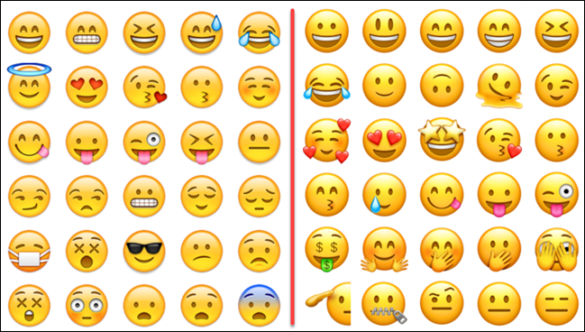 iPhone emojis.