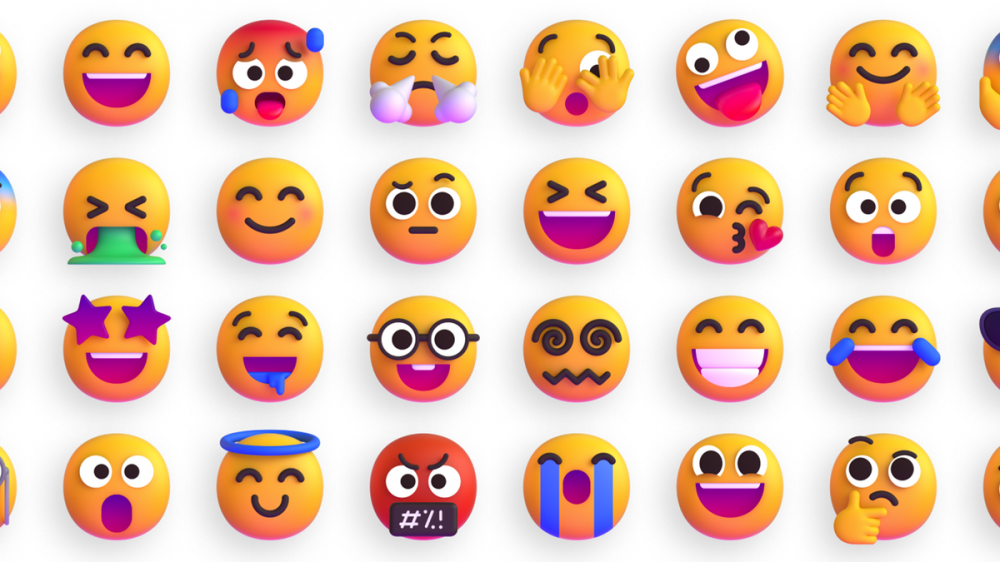 Microsoft's "Fluent UI" 3D emoji.