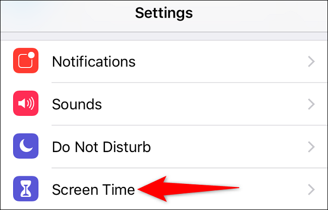 Choose "Screen Time" in Settings.