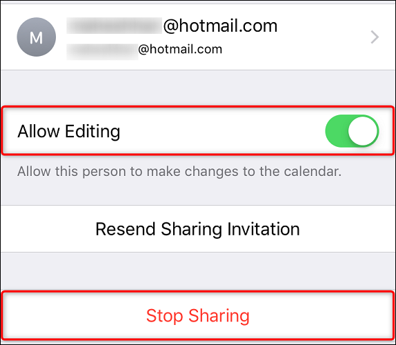 Disable calendar edits or stop sharing the calendar.