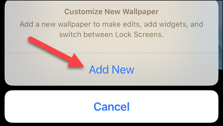 Tap "Add New."