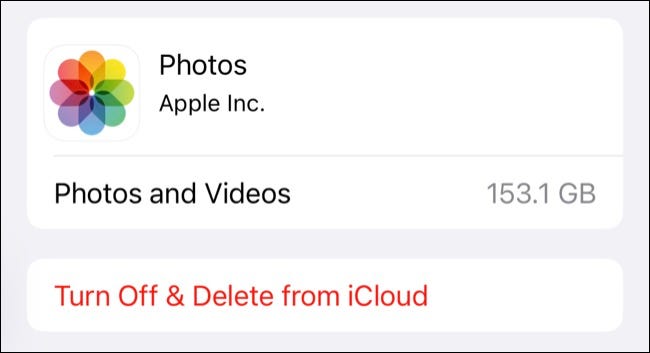 Photos stored in iCloud