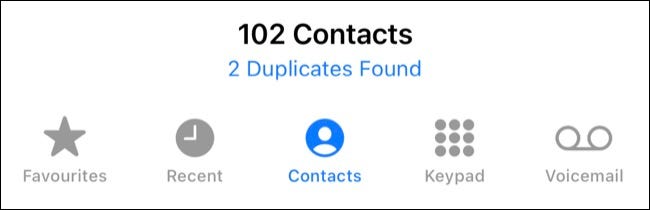 Total number of contacts and duplicates