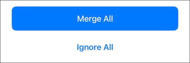 Merge all duplicate contacts