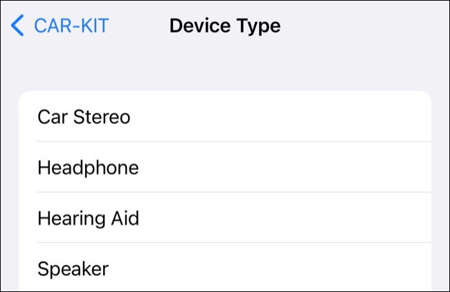 Assign a label to a Bluetooth device in iOS Settings