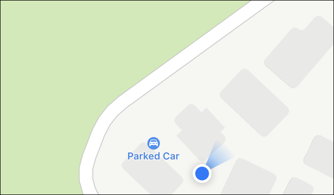 View your parked car's last known location in Apple Maps