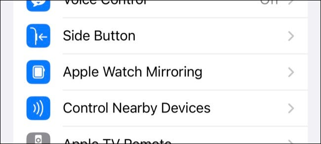 Browse iPhone accessibility preferences