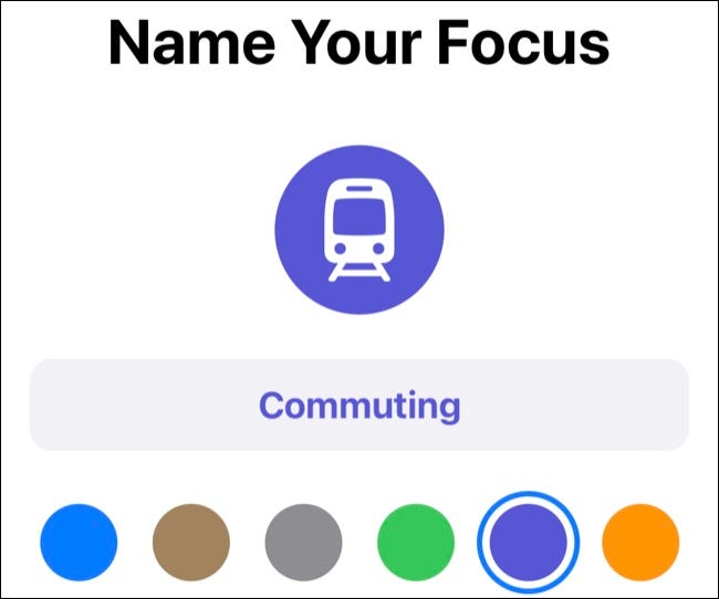 Create your own custom Focus mode