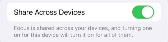 Share Focus settings between Apple devices