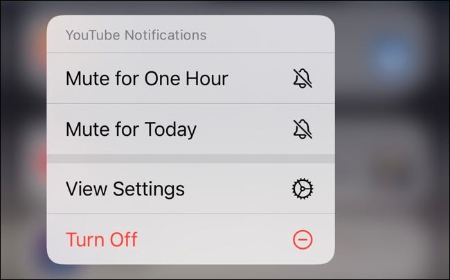 Mute or permanently disable notifications from the Lock Screen Options menu