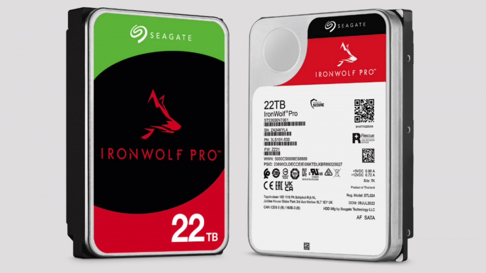 Seagate's new 22TB Ironwolf HD.