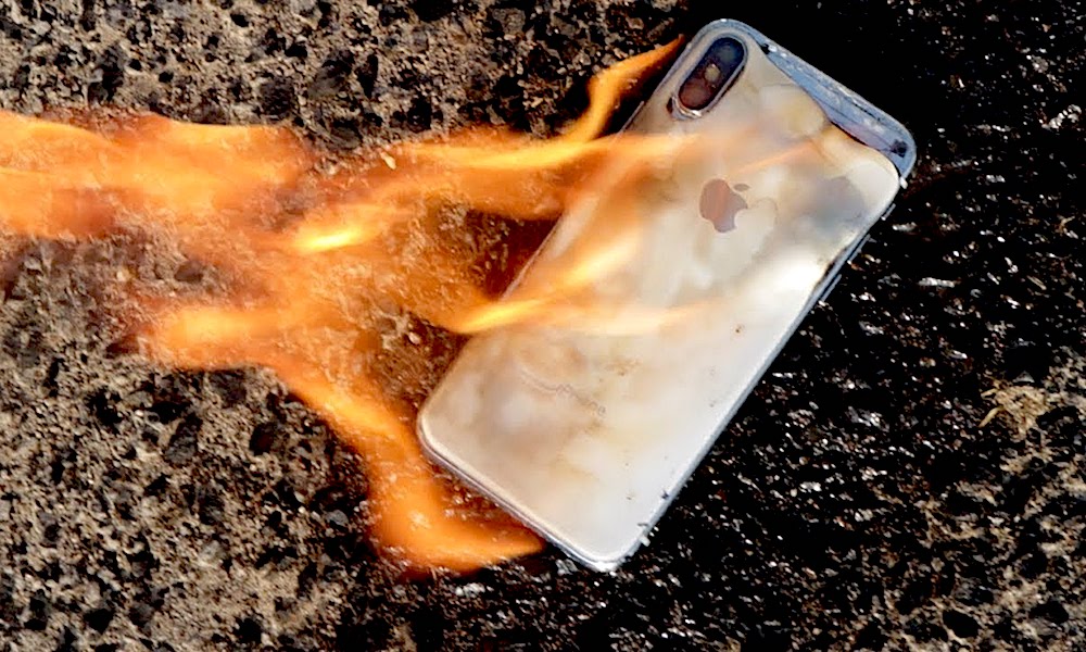 Iphone Xs Fire Flames Hot Temperature