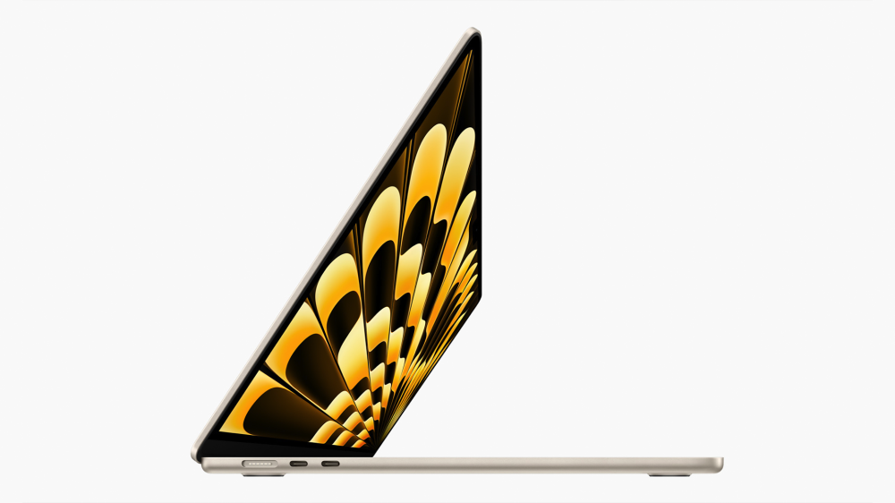 Apple MacBook Air 15-Inch viewed from the side.