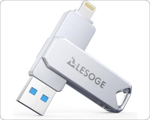 LESOGE MFi Certified Flash Drive for iPhones.