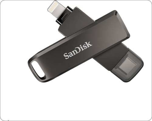 SanDisk iXpand Flash Drive Luxe for iPhones.