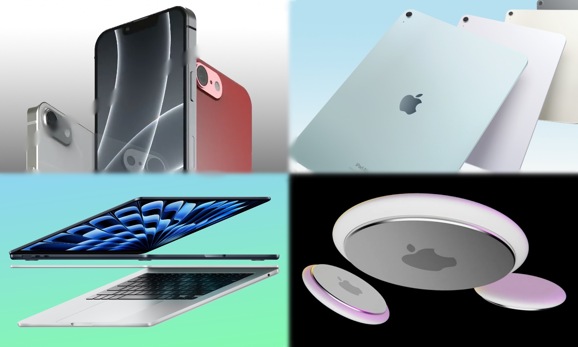 iPhone SE iPad Air MacBook Air AirTags concept