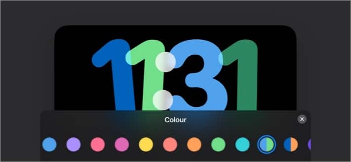 Customize clock face in StandBy Mode on iPhone.