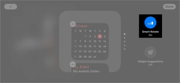 Turn off Smart Rotation option to stop widgets switching.