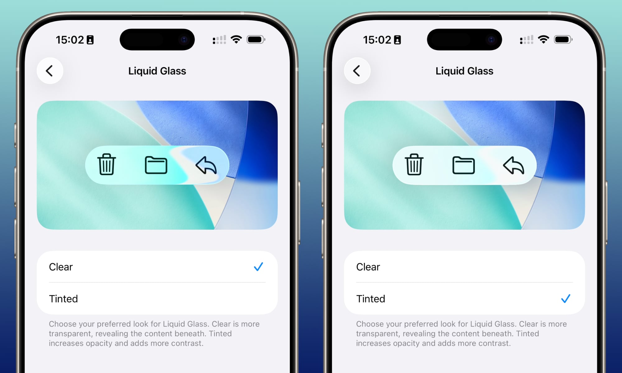 iOS 26.1 beta 4 Liquid Glass Setting hero