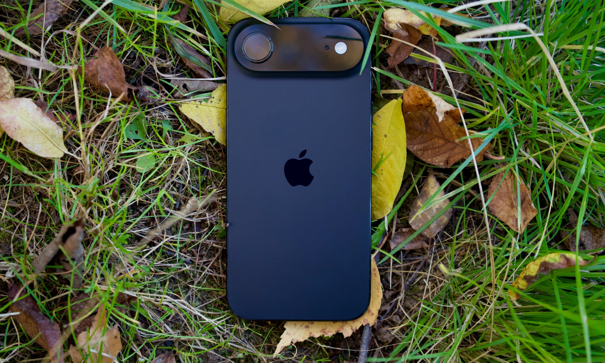 iPhone Air on grass