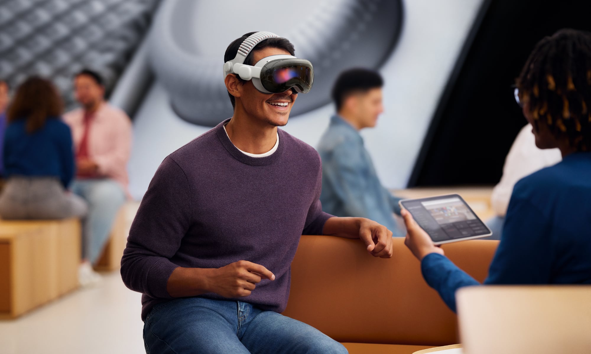 Apple M5 Vision Pro demo in store