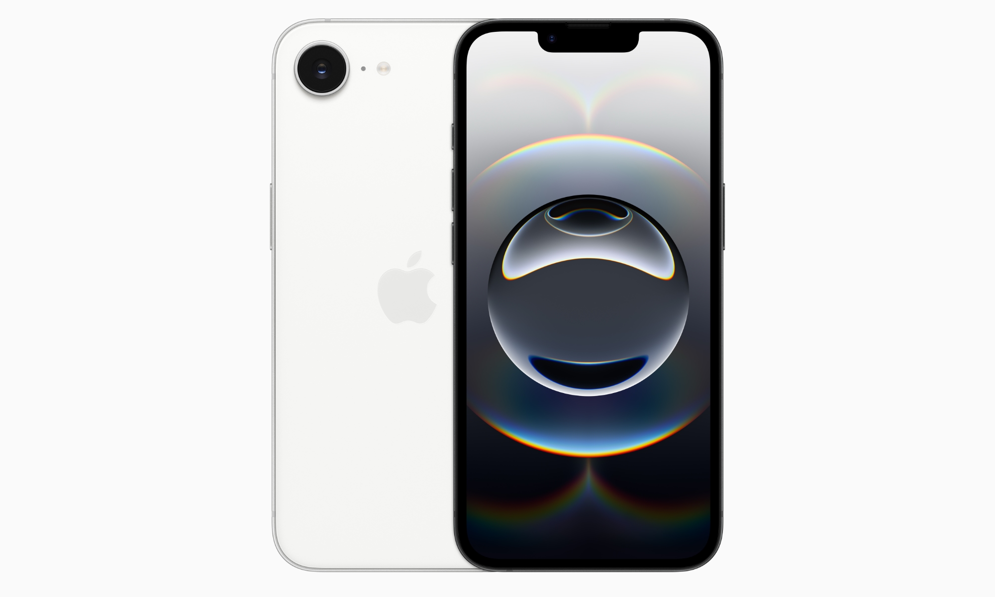 Apple iPhone 16e front and back 250219