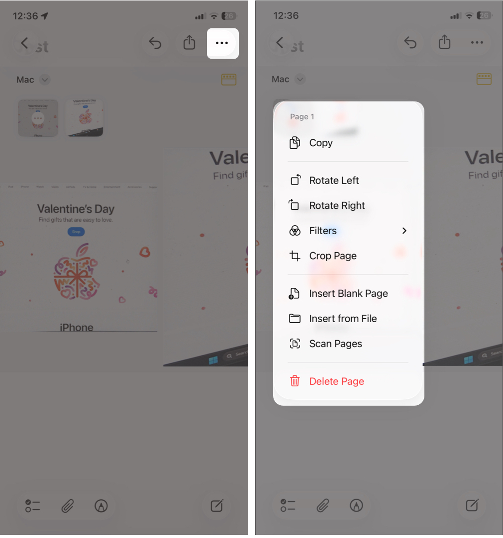 Edit a Scanned Document on iPhone